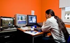 Paul, hard at work in the editing suite