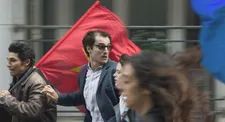 An almost unrecogniseable Louis Garrel as renegade director Jean-Luc Godard in Michel Hazanavicius’ Redoubtable 