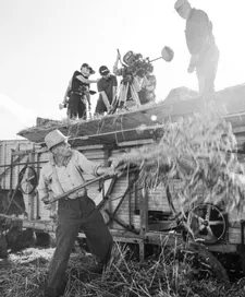 Denis Lavant on the set of Redoubt.  'I was very honoured to be accepted by a foreign community... especially when I was playing the role of one of them as a foreign actor'