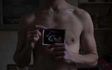 Freddy with his pregnancy scan