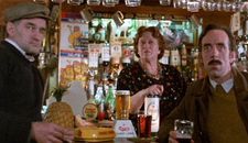 "Um, two pints of lager and a packet of crisps, please."