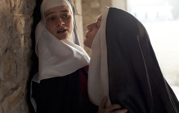 Pauline Etienne and Isabelle Huppert in The Nun