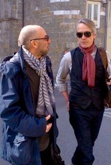 Giuseppe Tornatore with his star Jeremy Irons now shooting The Correspondence