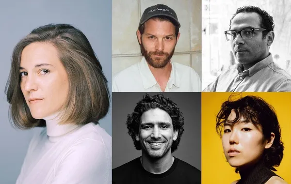 Clockwise from left: Carla Simón © David Ruano; Magnus Von Horn © Kacper Żywicki;  Ali Asgari © Amir Naseri; Park Ji-Min © Marie Rouge/Unifrance; Salim Kechiouche © Matthieu Dortomb