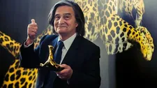 Thumbs up from New Wave icon Jean-Pierre Léaud who receives an award at Locarno