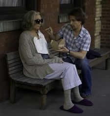 Anjelica Huston and Sam Rockwell in Choke